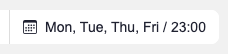 Schedule segment Schedule segment