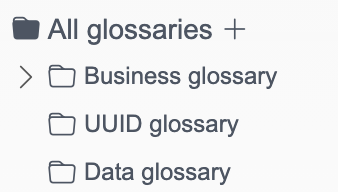 Term glossary
